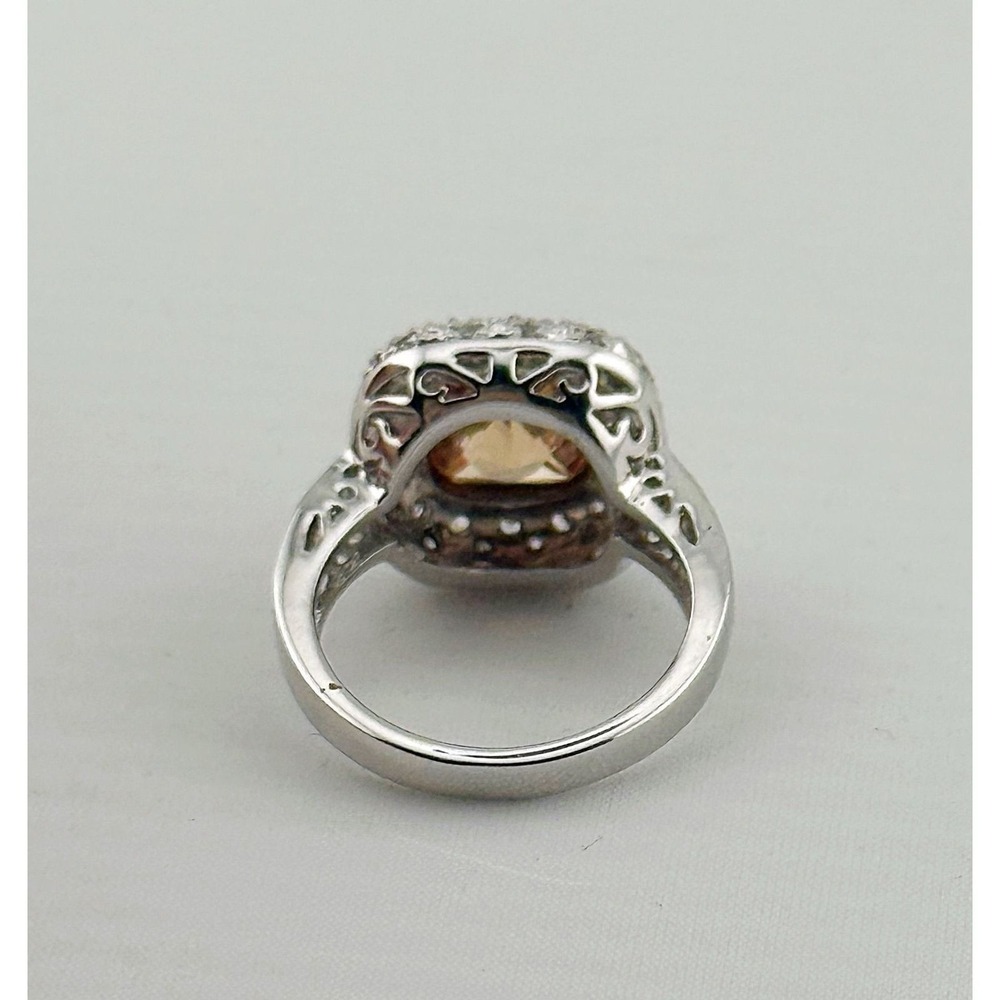 Premier Designs Vintage Peach Champagne Cocktail Ring In Size 8 - Picture 6 of 9